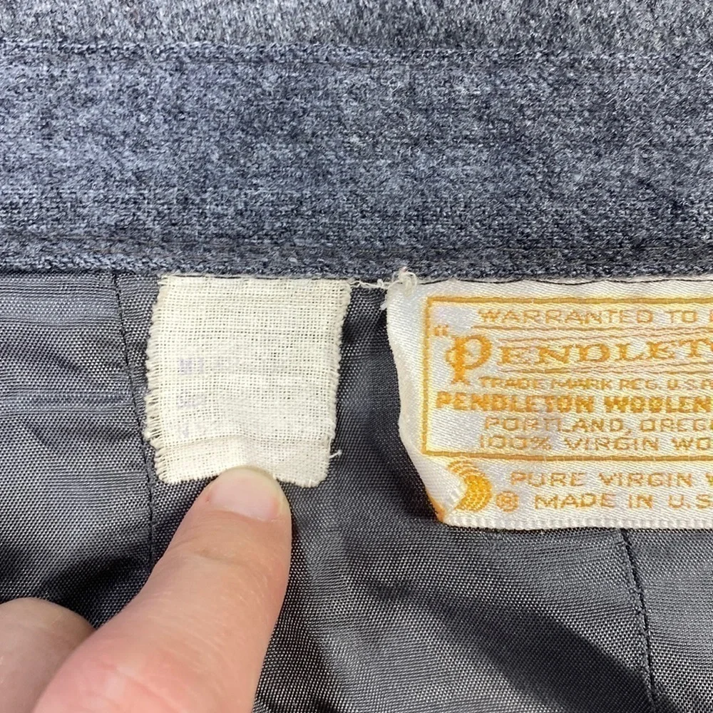 Vintage Pendleton Gray Pure Virgin Wool Pencil Skirt Waist 27